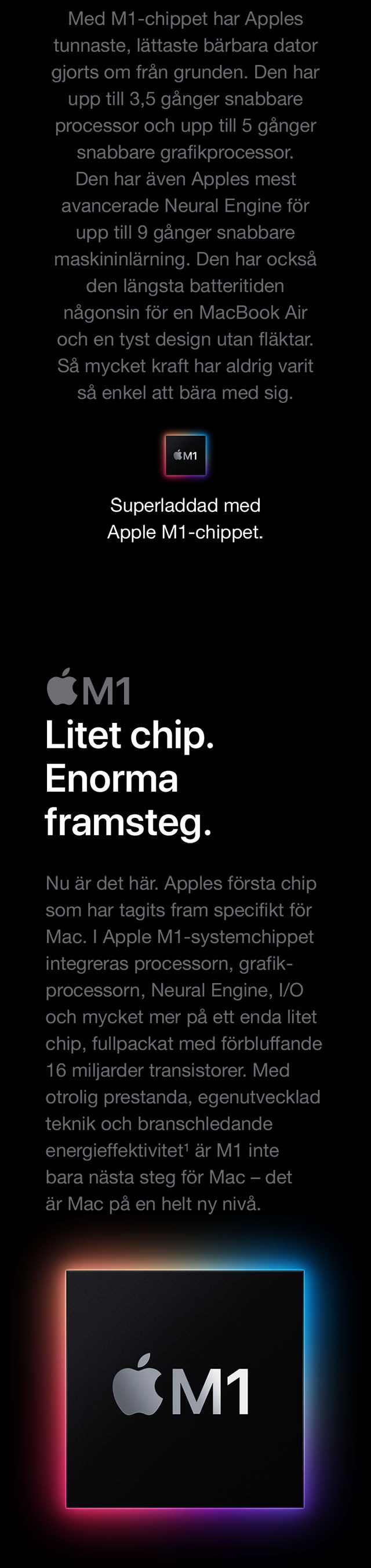 MacBook Air med Apple M1-chippet